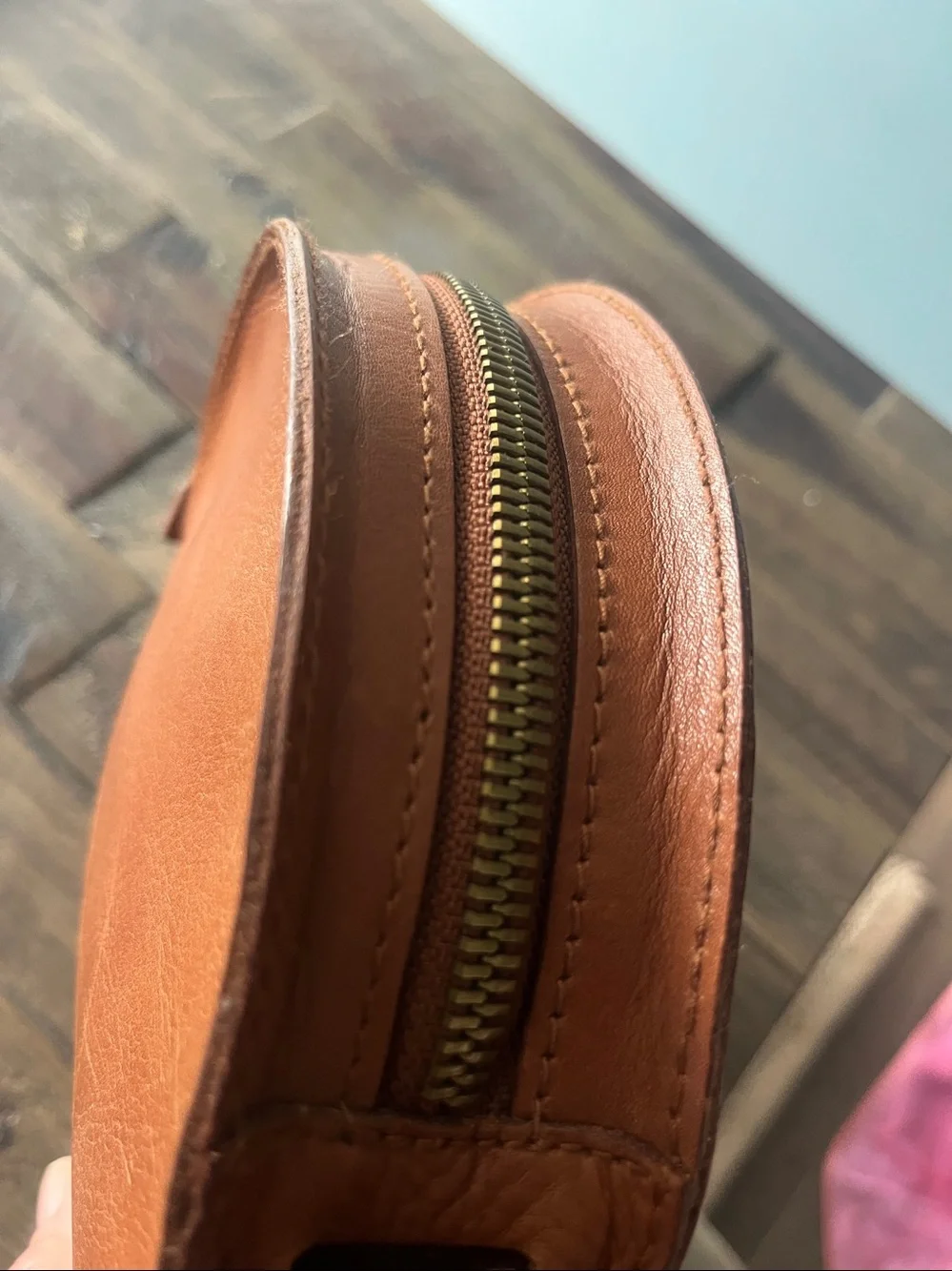 Madewell Simple Circle Leather Crossbody Bag